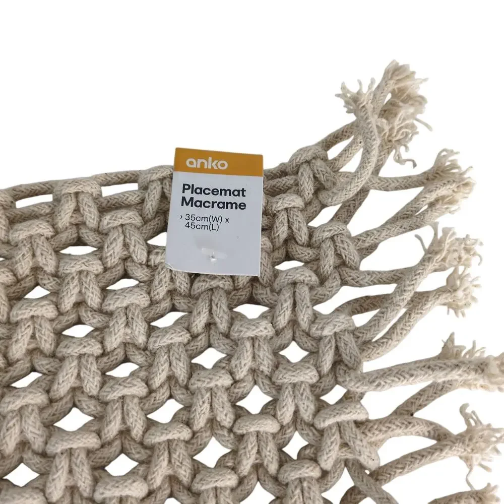 Anko Beige Macrame Placemat or Wall Hanging from‎ Australia 14x18